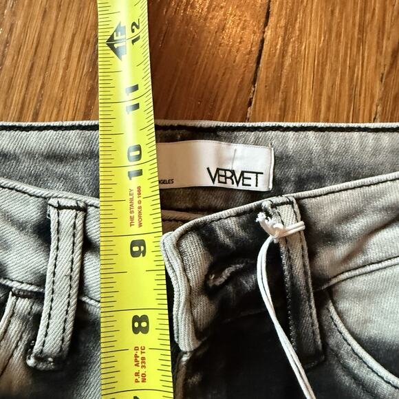 Vervet by Flying Monkey Black and White High Rise Skinny Ankle Jeans 25 - Picture 8 of 11